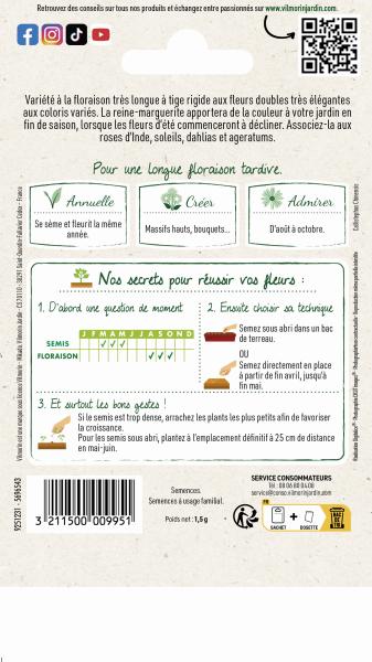 Fleurs - Reine-Marguerite Princesse Super Géante Variée - MEDIA_PACKAGING_VERSO